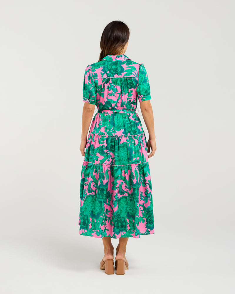 Seduce Elise Dress - Pink Jungle