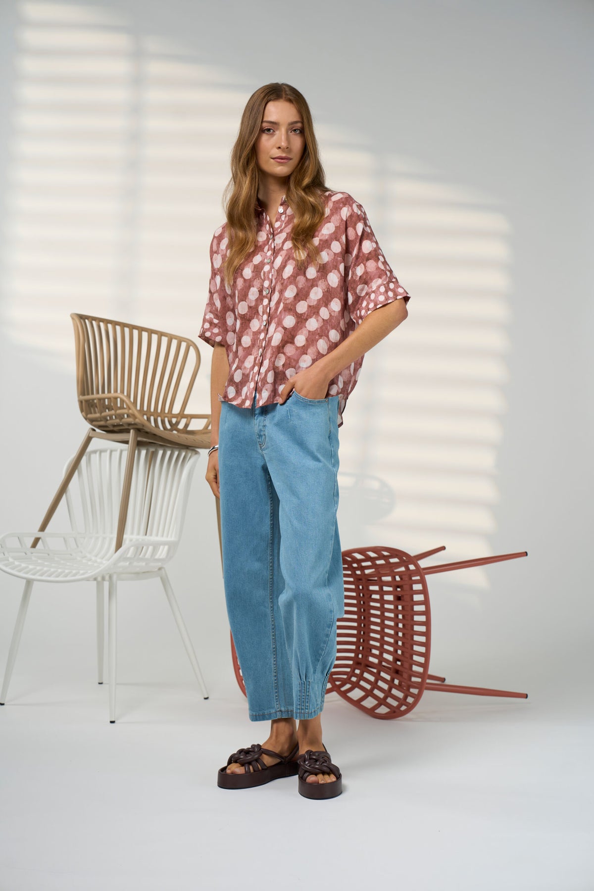 Madly Sweetly Vision Shirt- Cocoa Multi