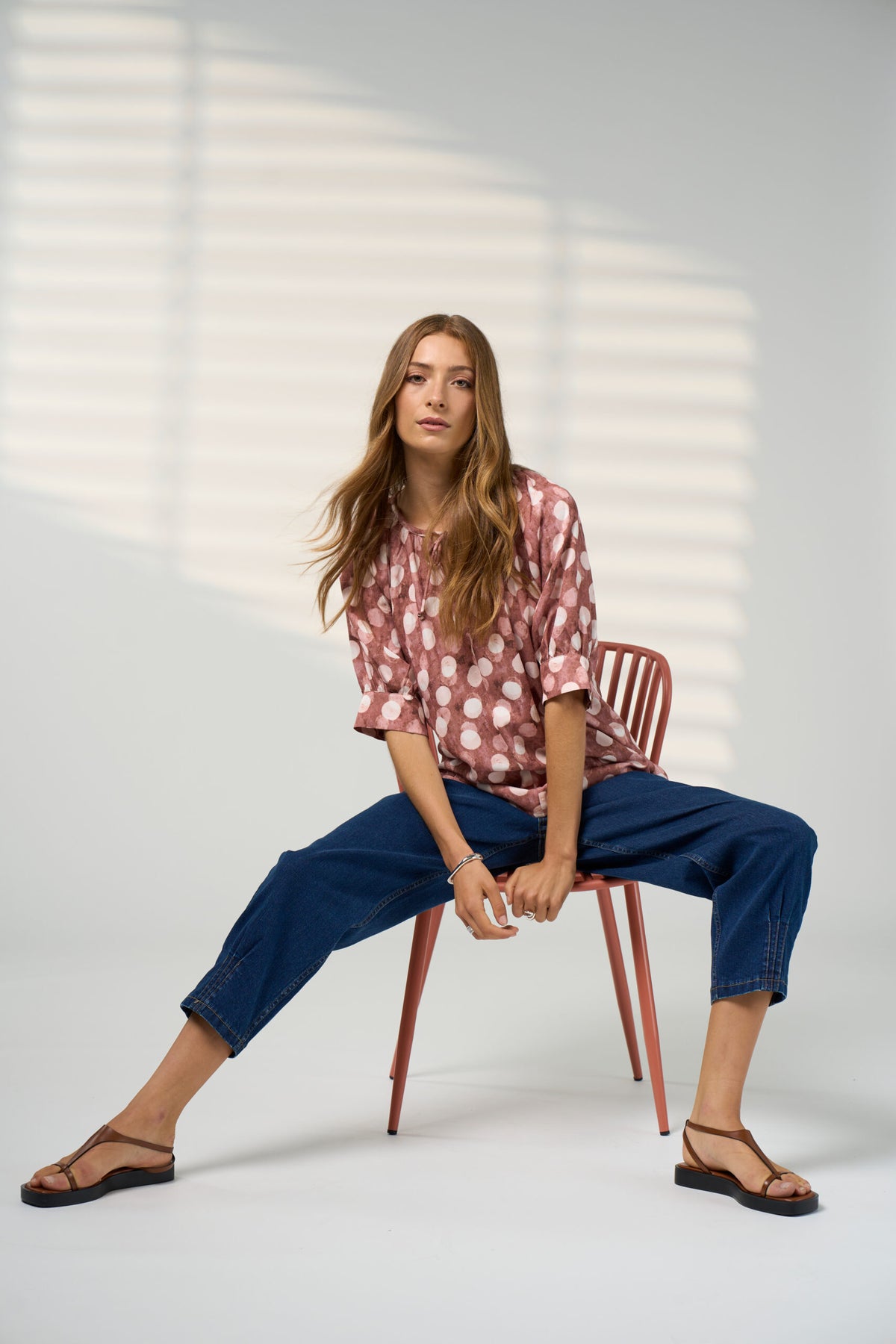 Madly Sweetly Vision Blouse- Cocoa Multi