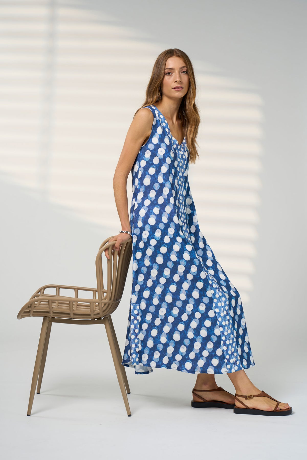 Madly Sweetly Vision Maxi Dress- Denim Multi