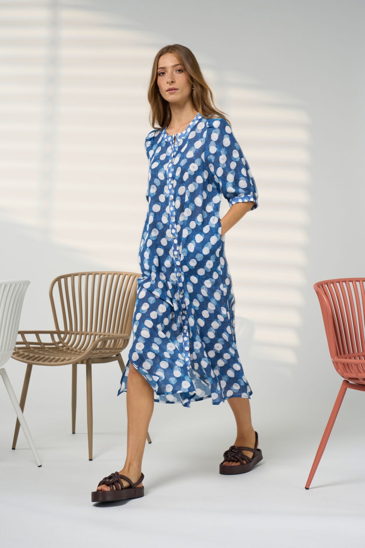 Madly Sweetly Vision Shirt Dress - Denim Multi
