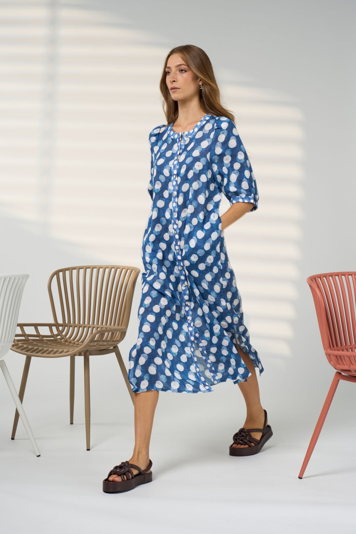 Madly Sweetly Vision Shirt Dress - Denim Multi