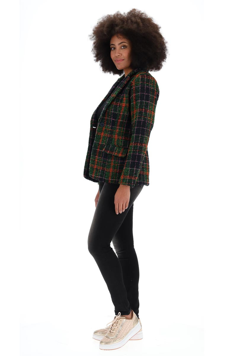 Charlo Simone Check Blazer