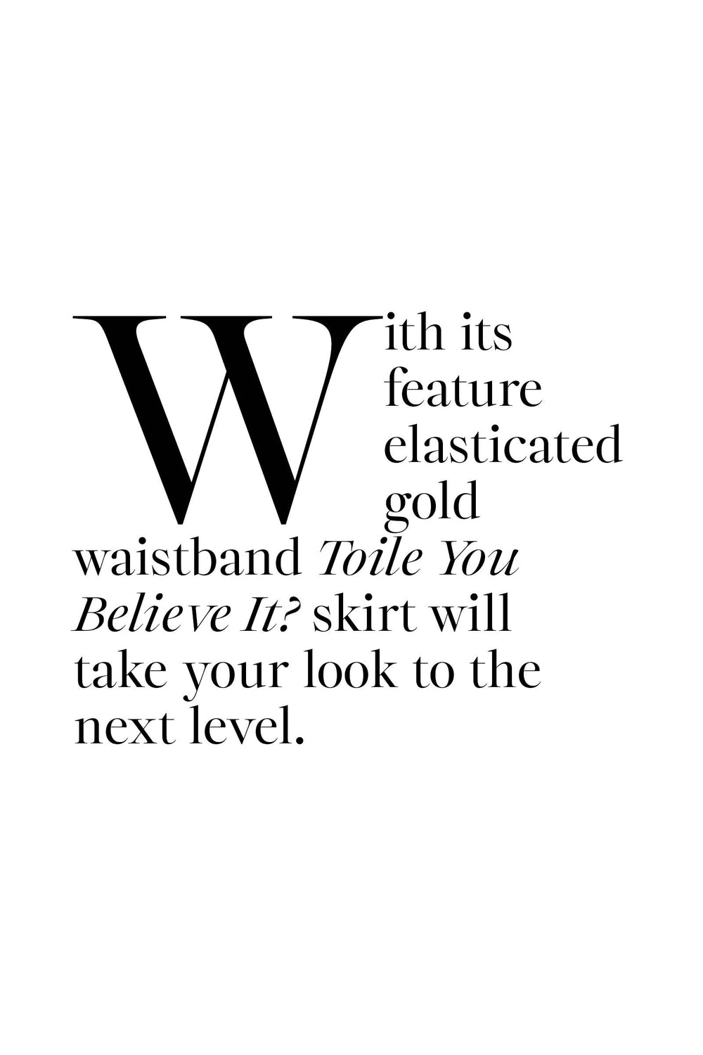 COOP Toile You Believe It Skirt