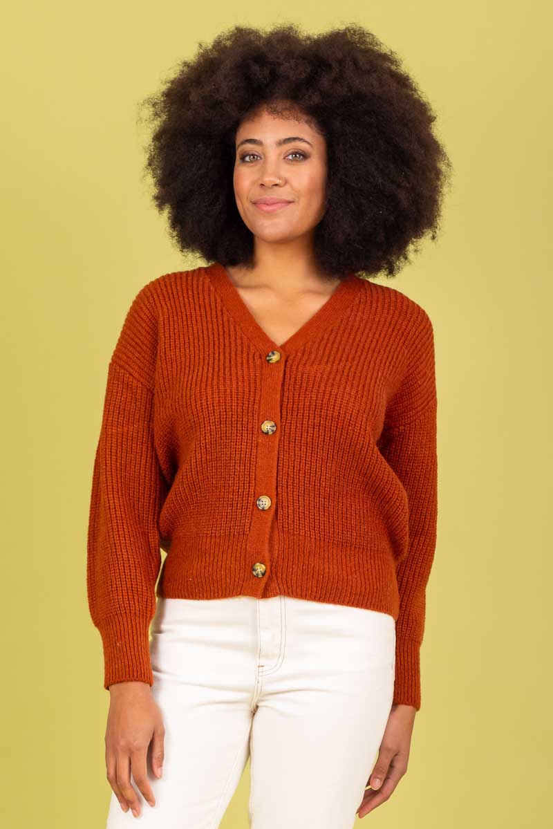 Charlo Tara Cardigan Rust