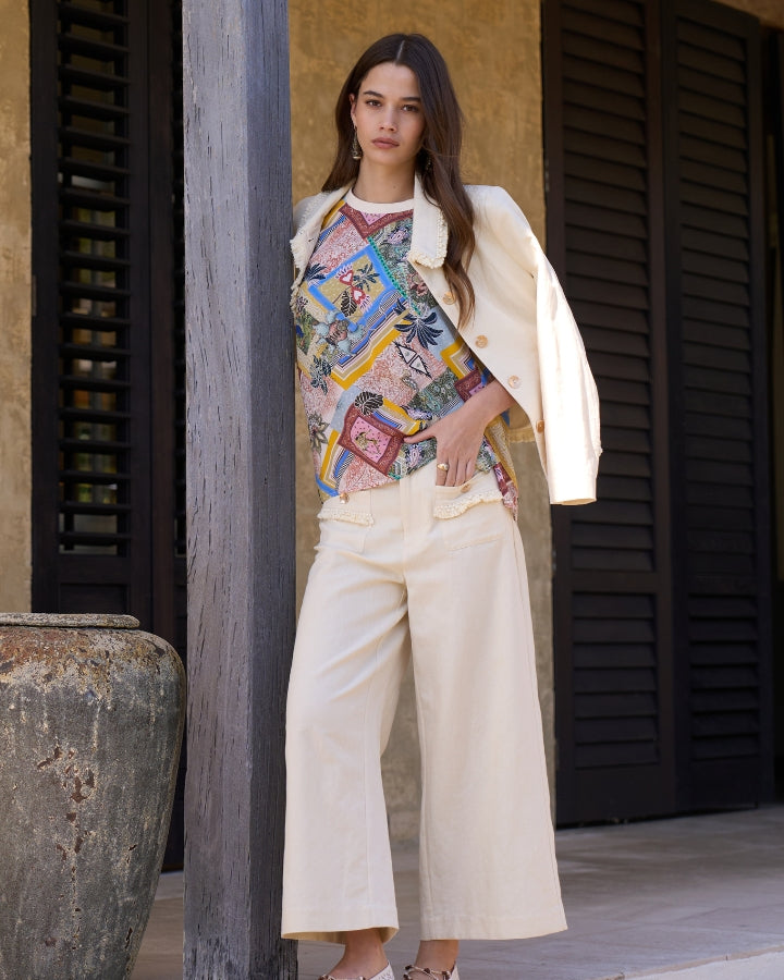 Loobies Story Navi Pants-Buttermilk