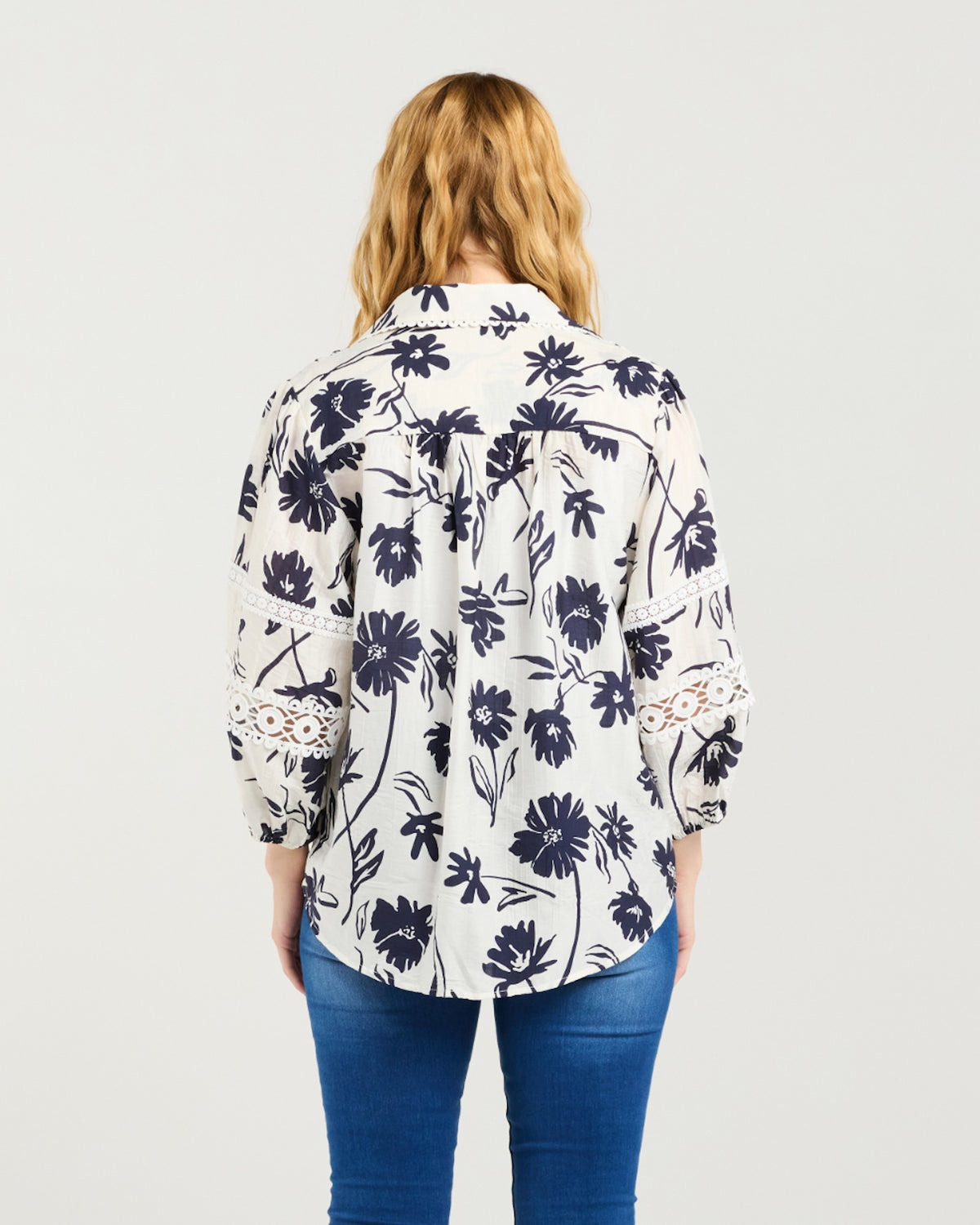 Zafina Arabella Shirt - Ink Blossom