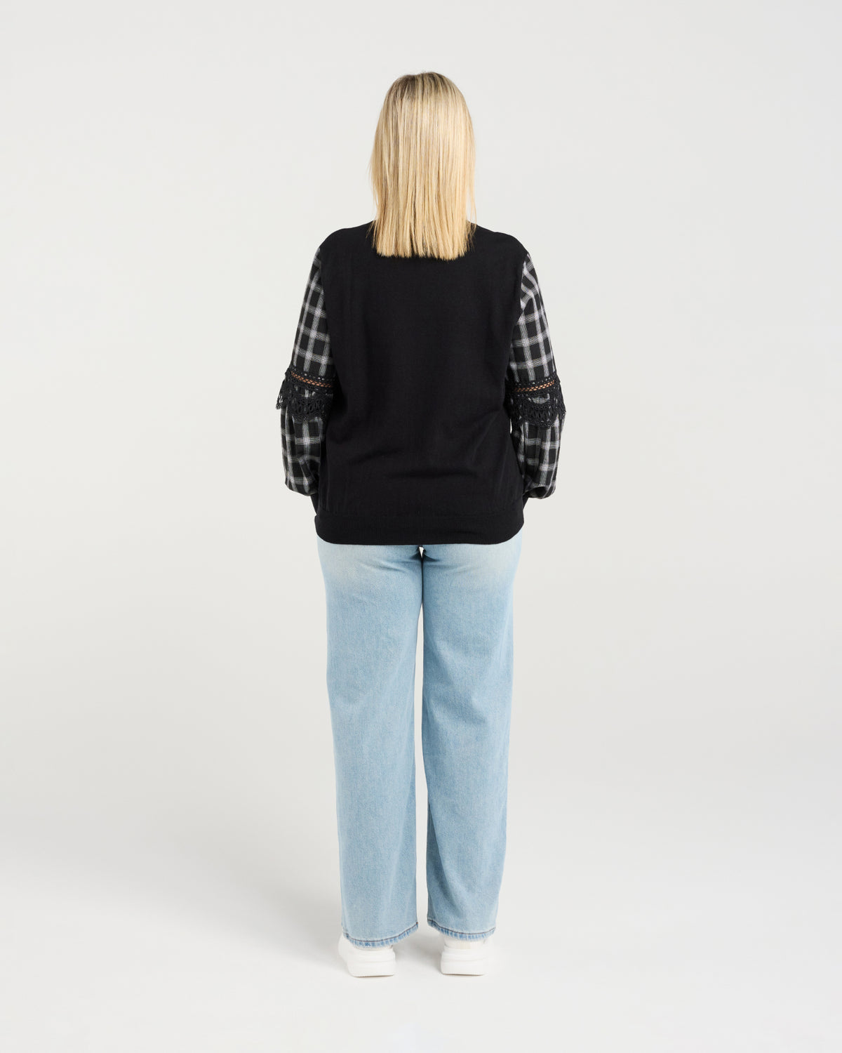 Zafina Lilith Top Black Check