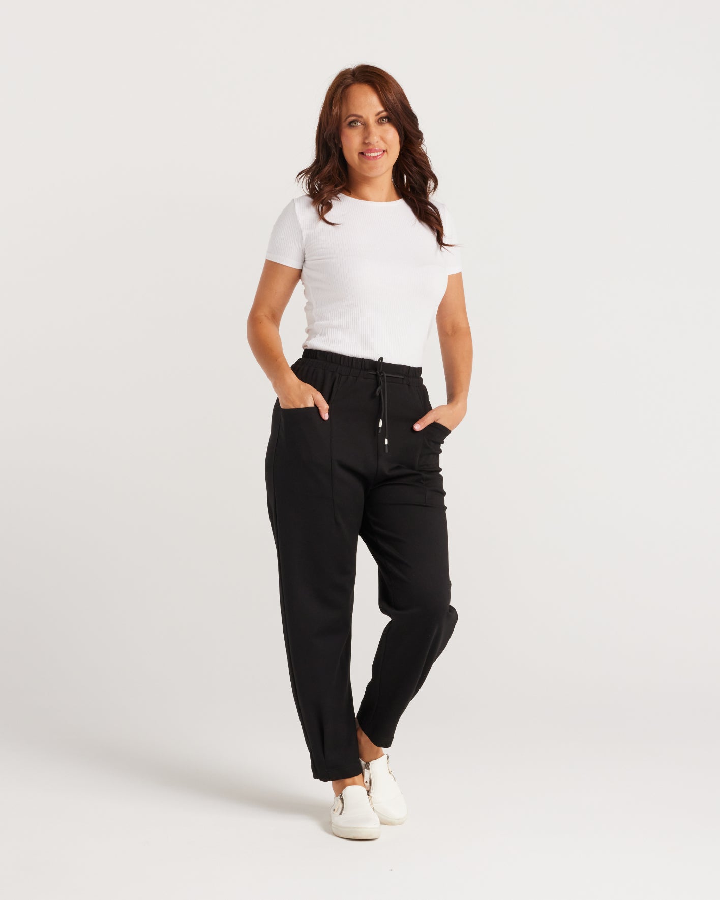 loose silhouette nylon pants / black（ルーズシルエット
