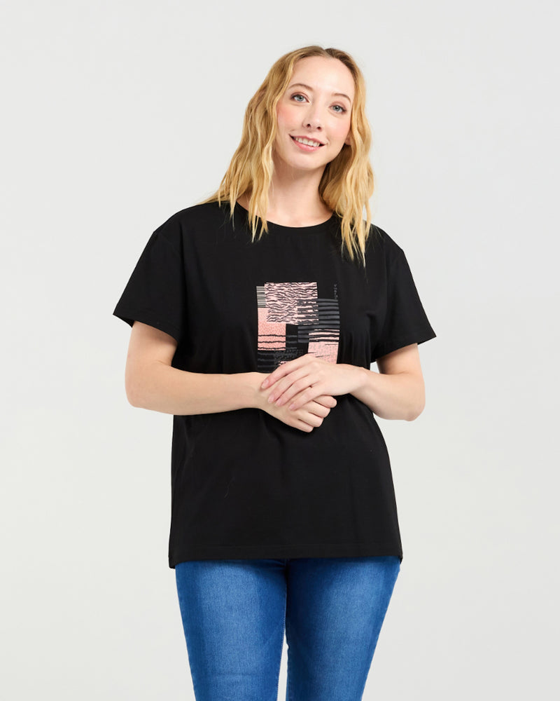 Zafina Livia T-Shirt - Black