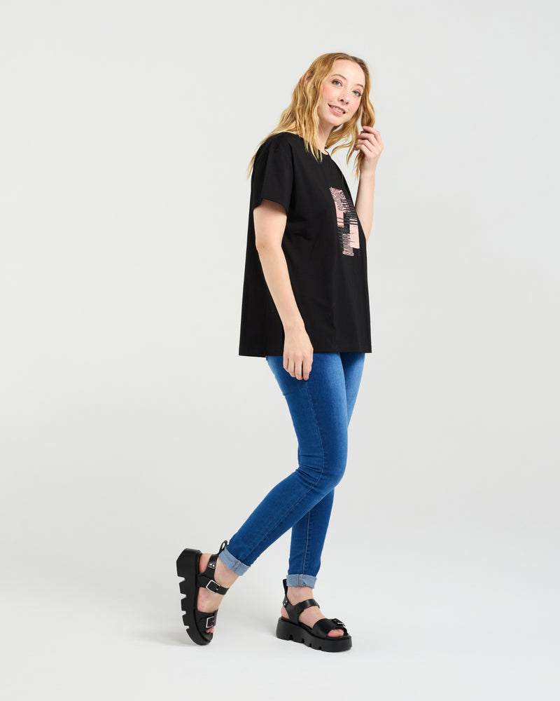 Zafina Livia T-Shirt - Black