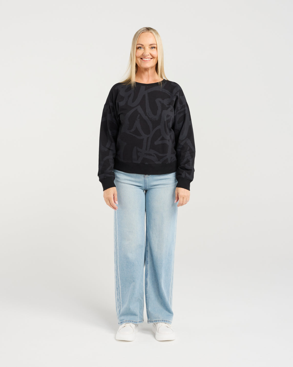 Zafina Verona Jumper Black Hearts