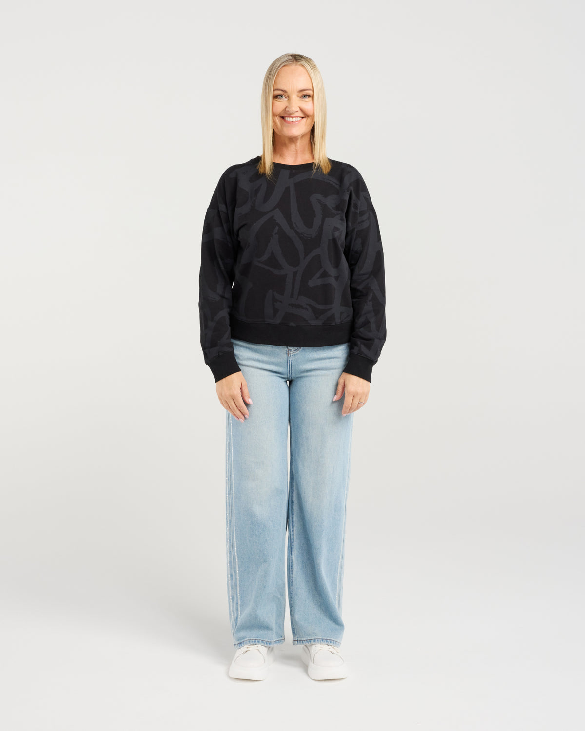 Zafina Verona Jumper Black Hearts