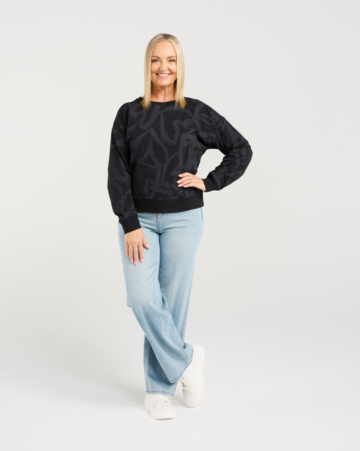 Zafina Verona Jumper Black Hearts