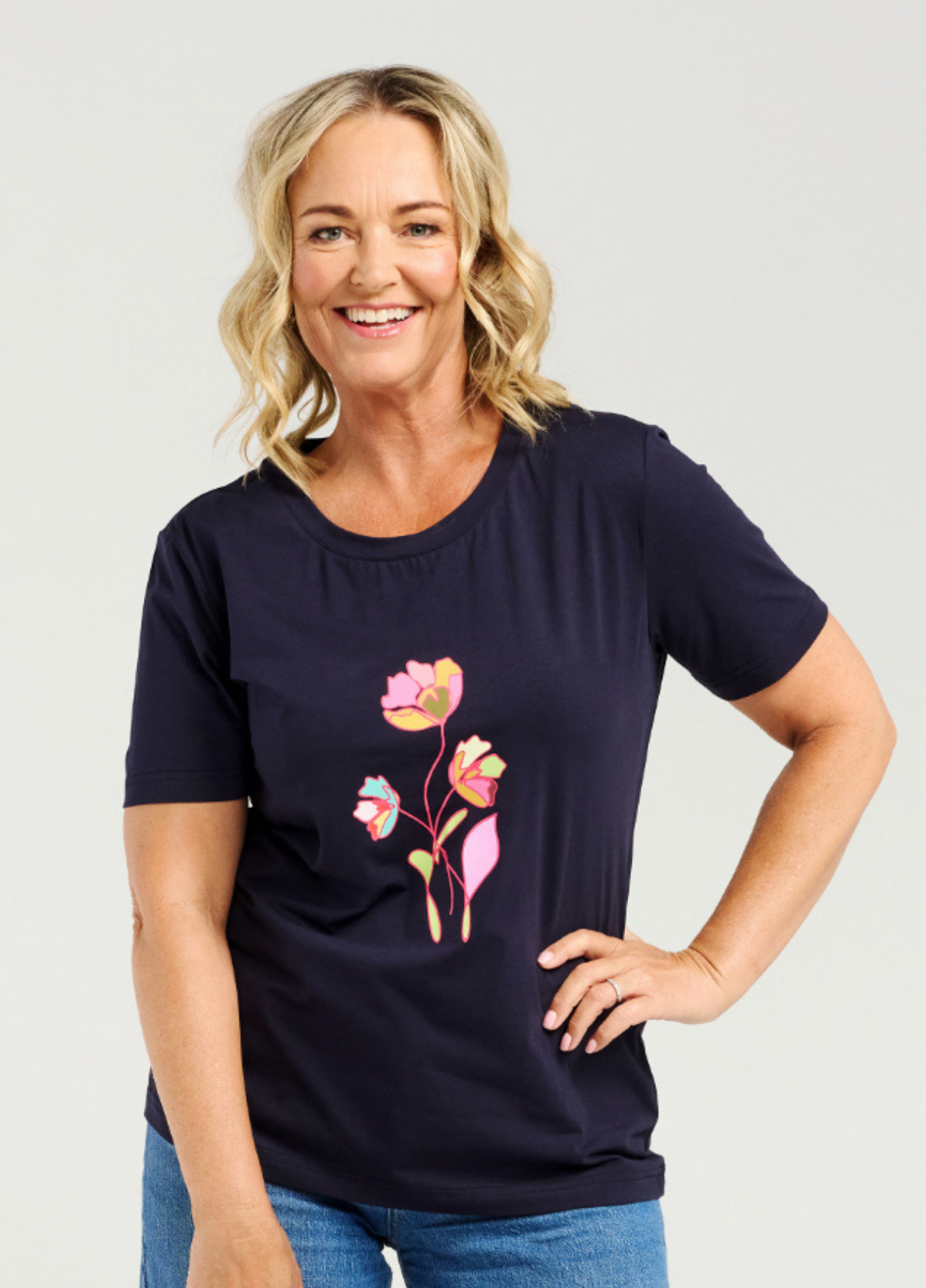 Zafina Lara T-Shirt Blue