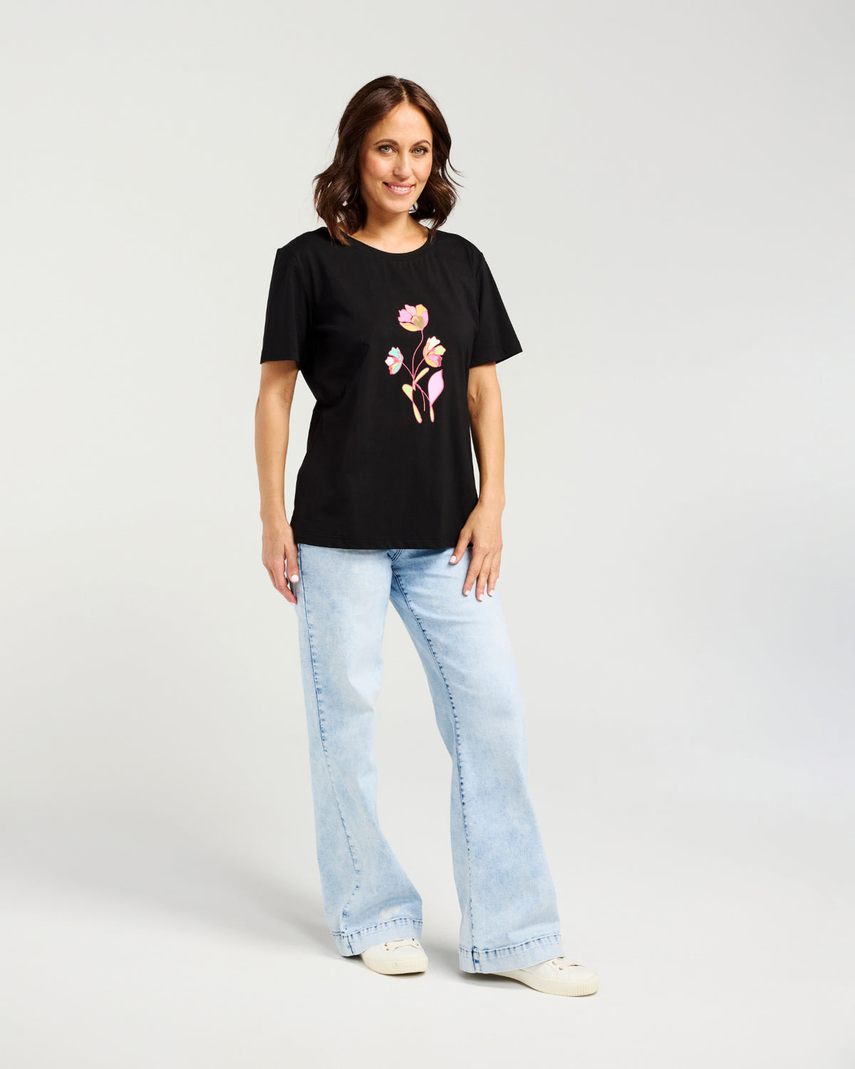 Zafina Lara T-Shirt Black