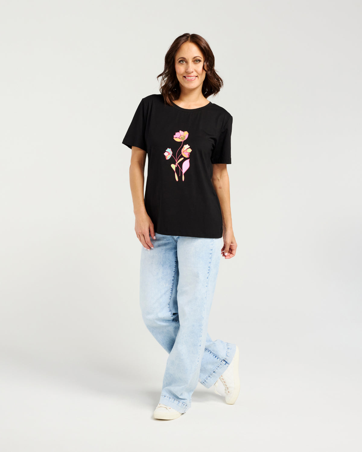 Zafina Lara T-Shirt Black
