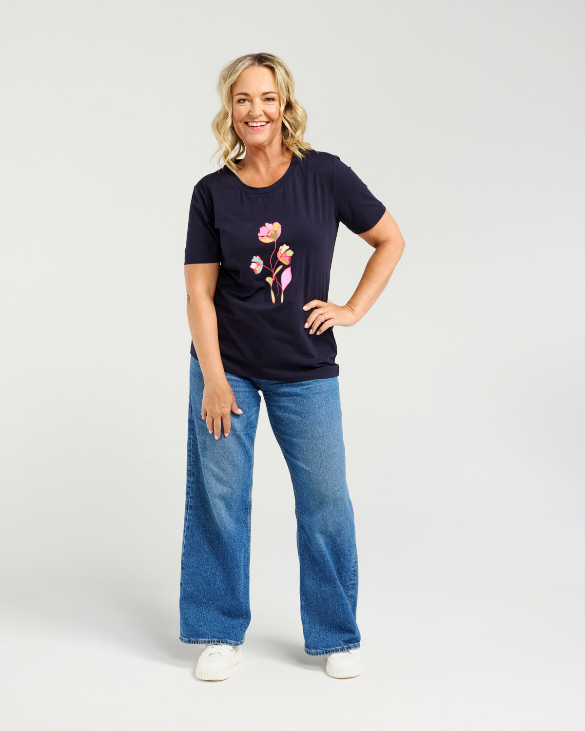 Zafina Lara T-Shirt Blue