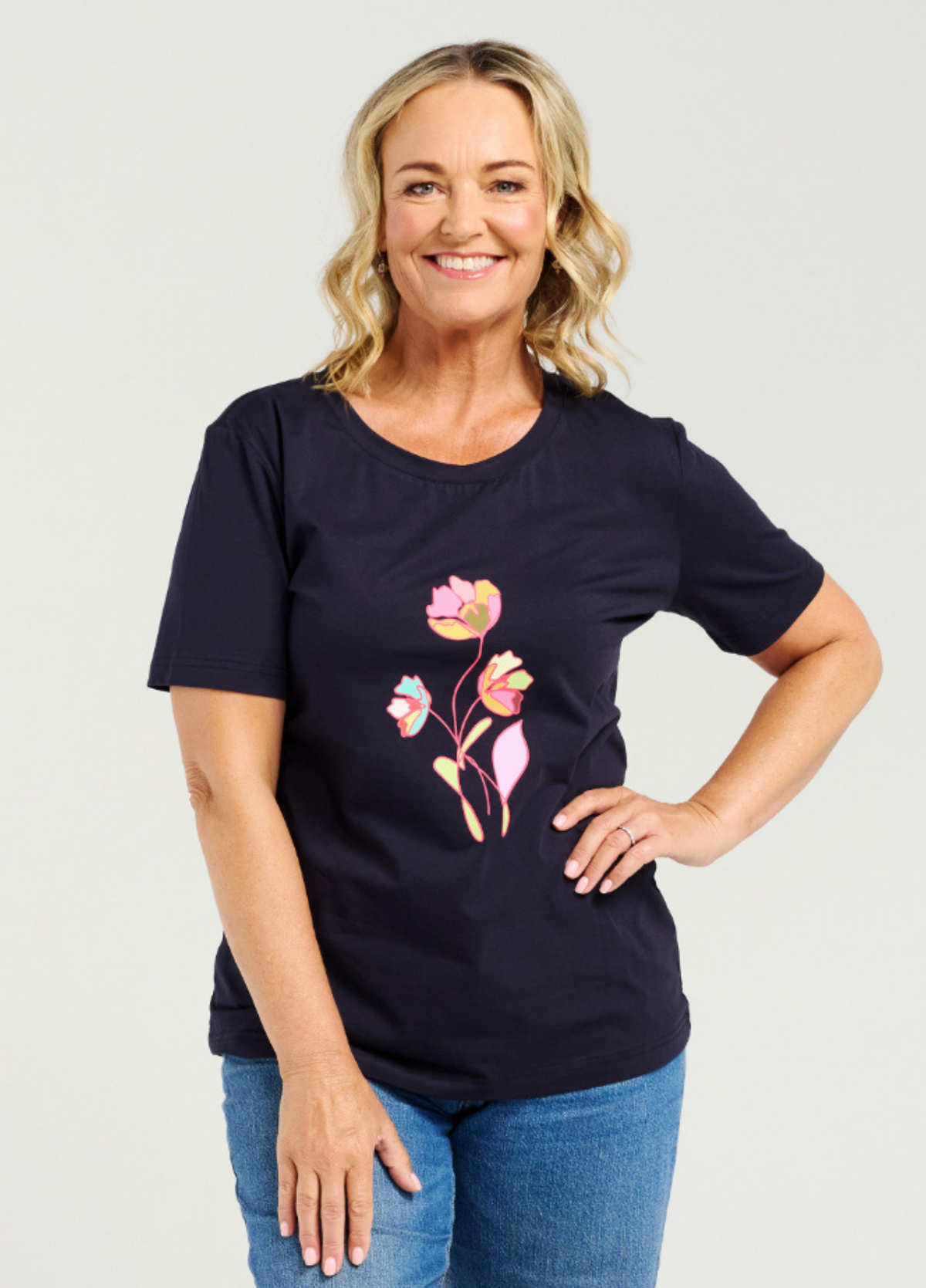 Zafina Lara T-Shirt Blue