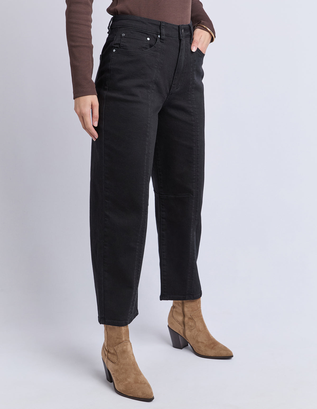 Foxwood Ambrose Barrel Jean - Black
