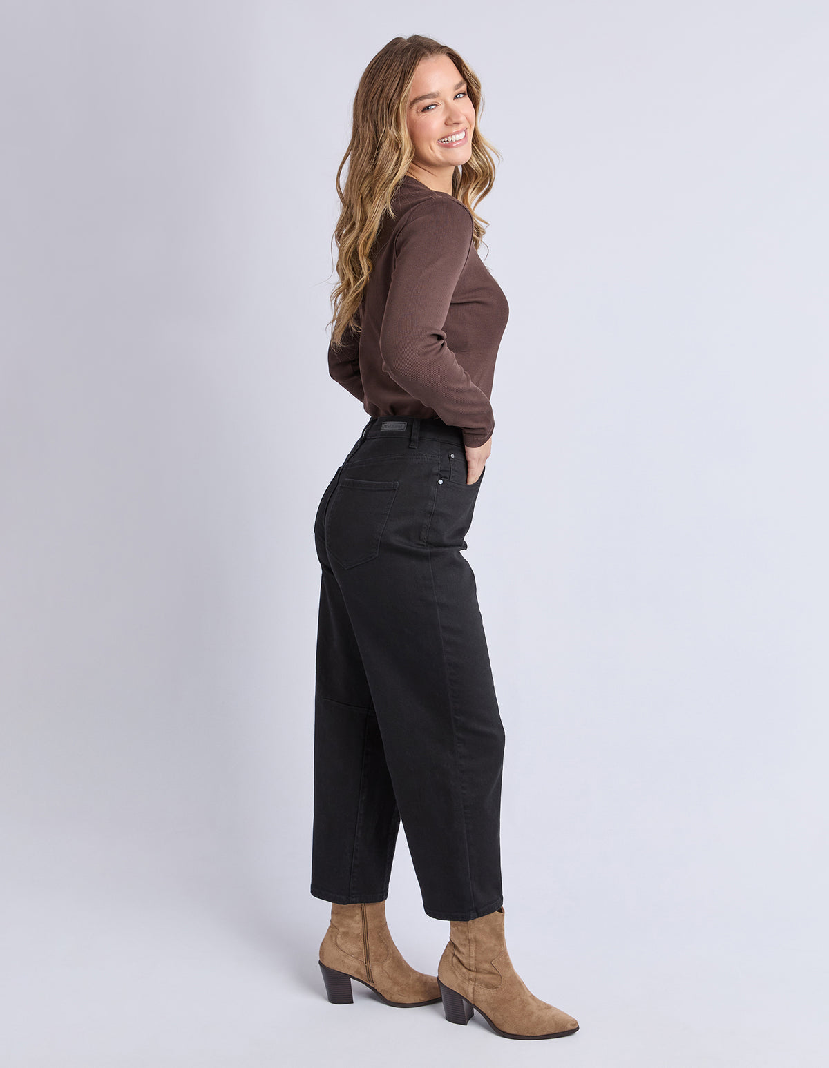 Foxwood Ambrose Barrel Jean - Black