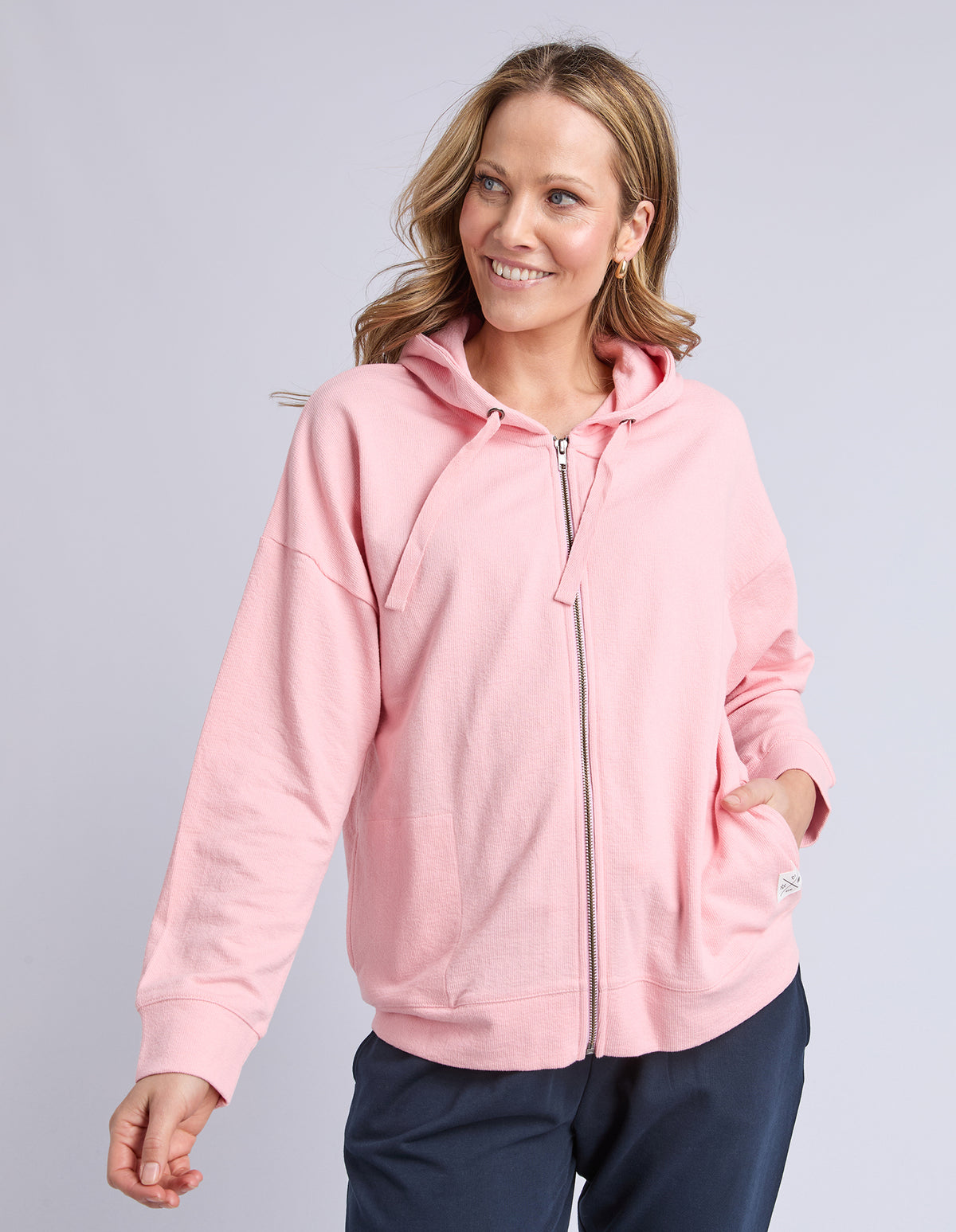 Elm Beachy Zip Hoodie Rose
