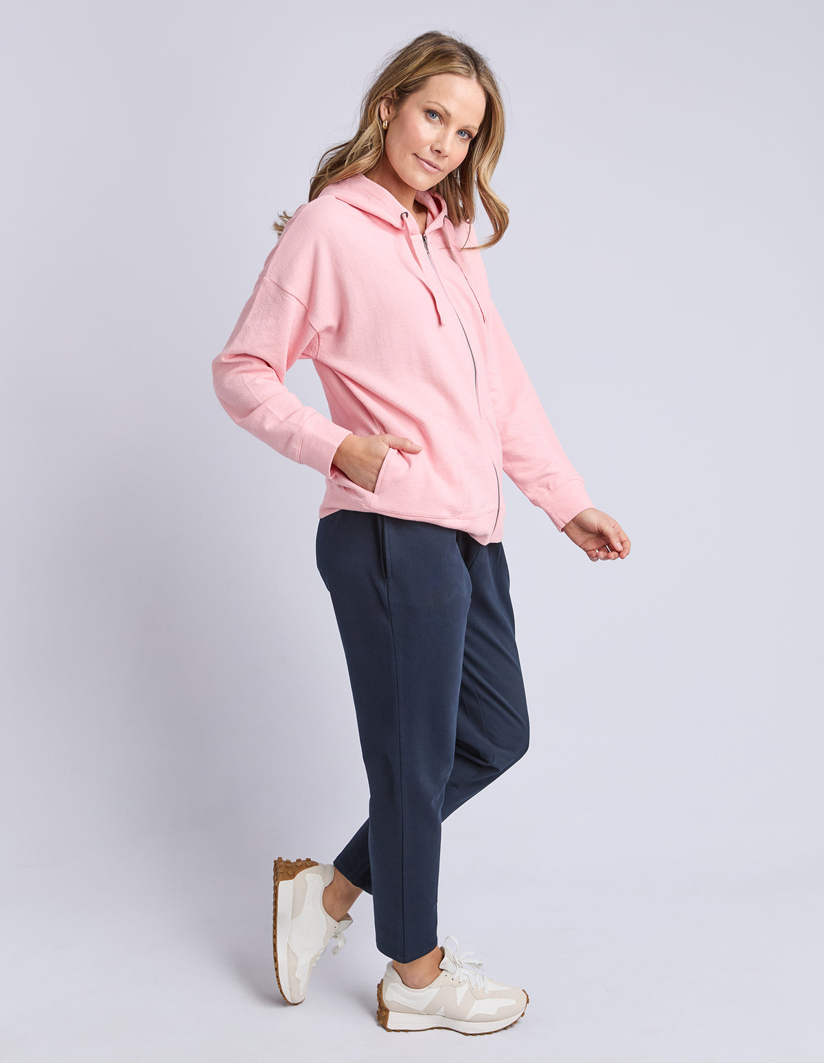 Elm Beachy Zip Hoodie Rose