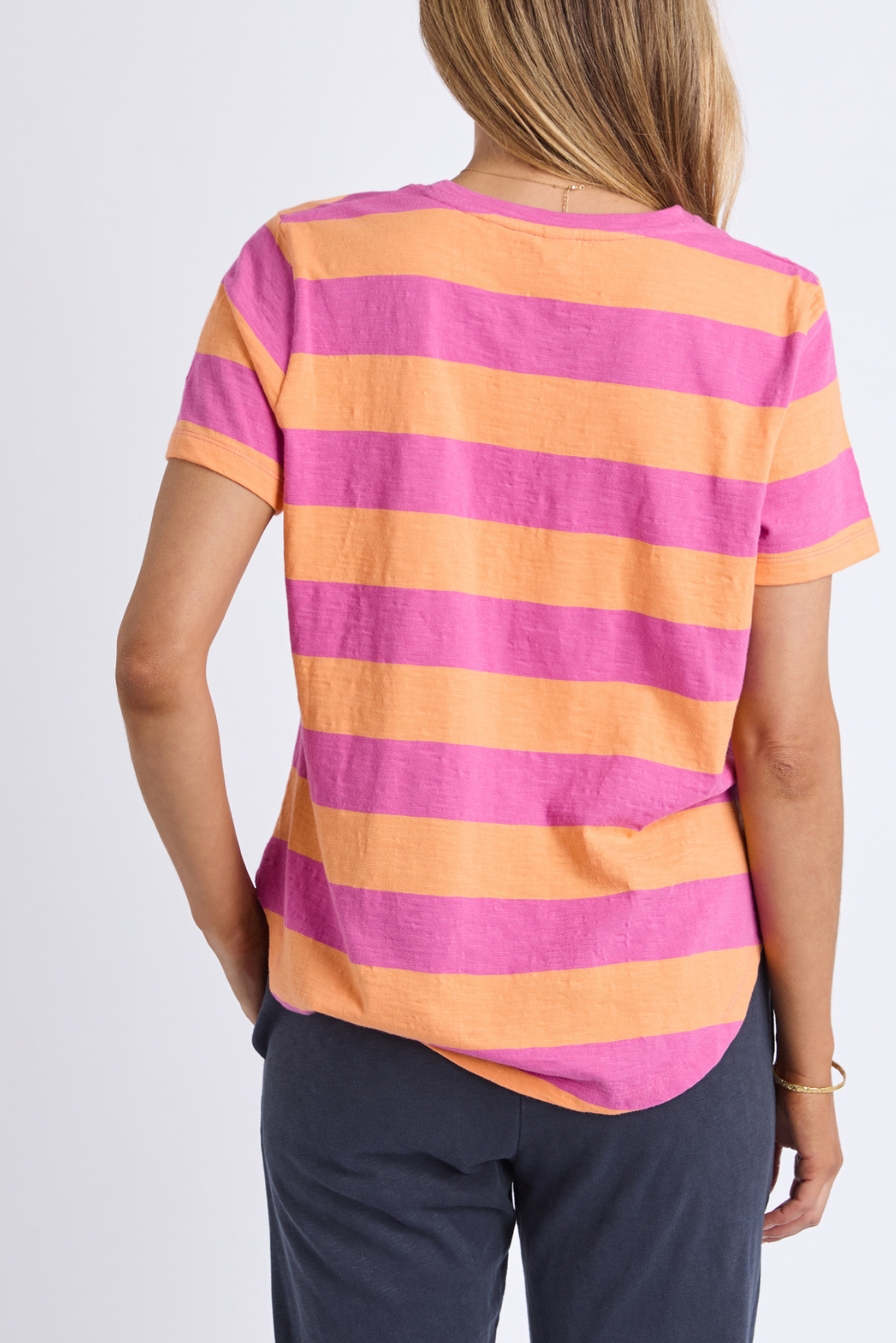 Elm Spritz Stripe Tee Magenta