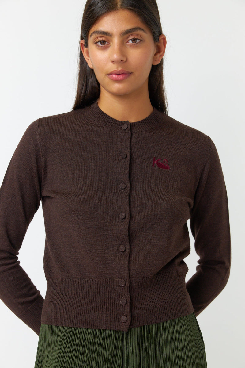 Kate Sylvester Gracie Cardigan - Mahogany