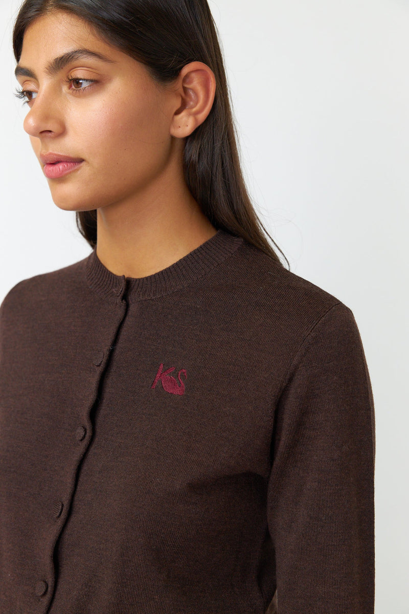 Kate Sylvester Gracie Cardigan - Mahogany