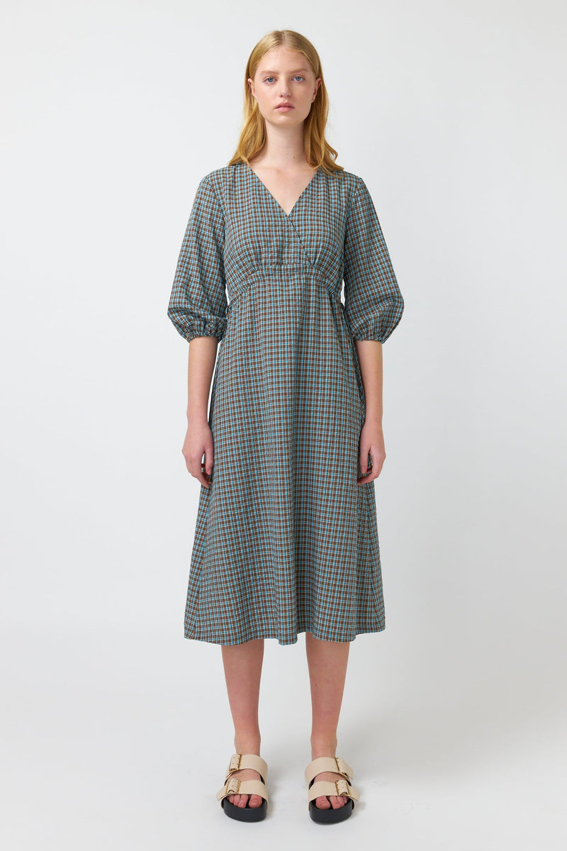 Sylvester Checked Dress Nile Blue