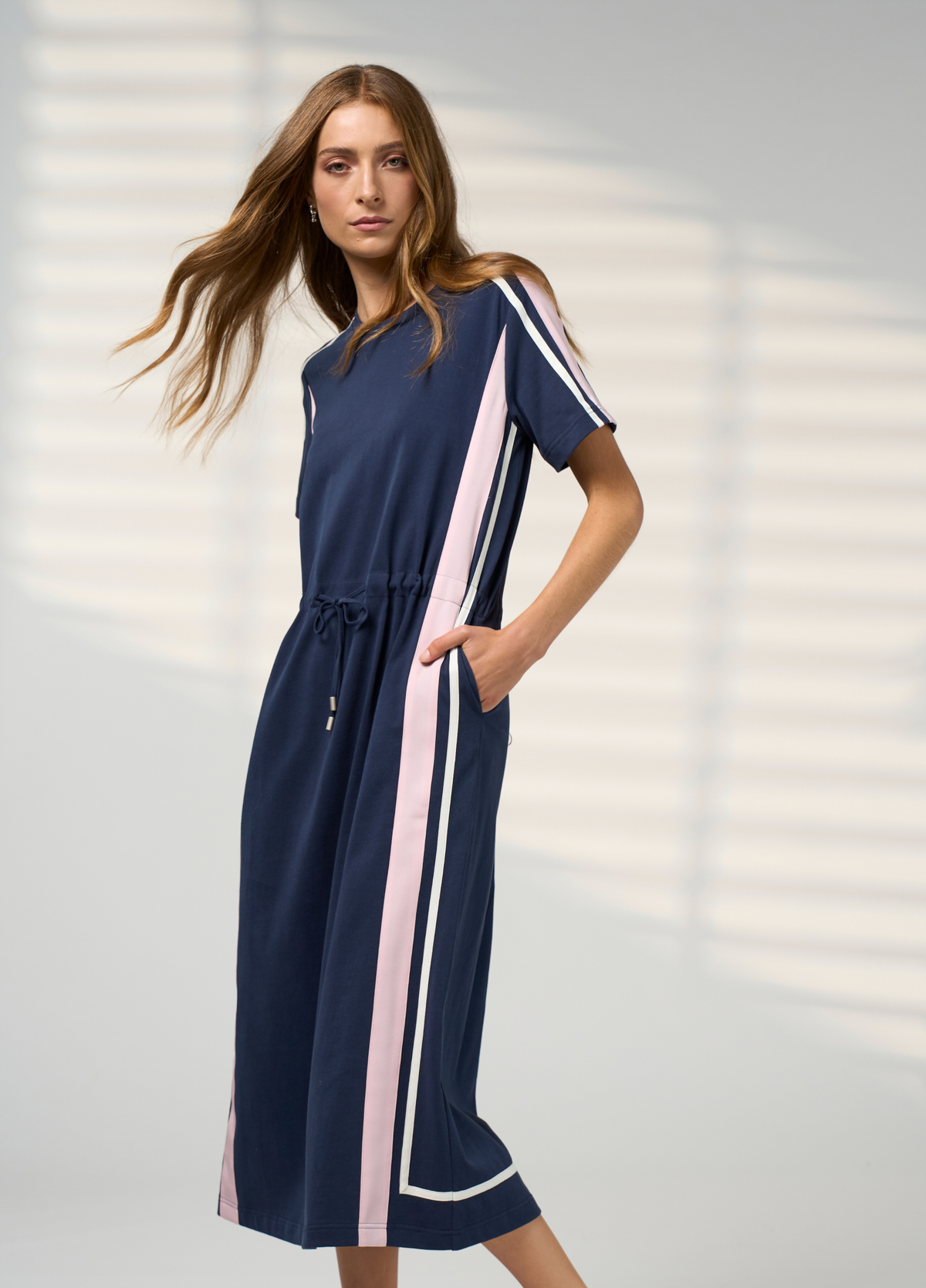 Madly Sweetly Contour Dress Navy Blush