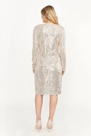 Frank Lyman Nude Silver Knit Dress