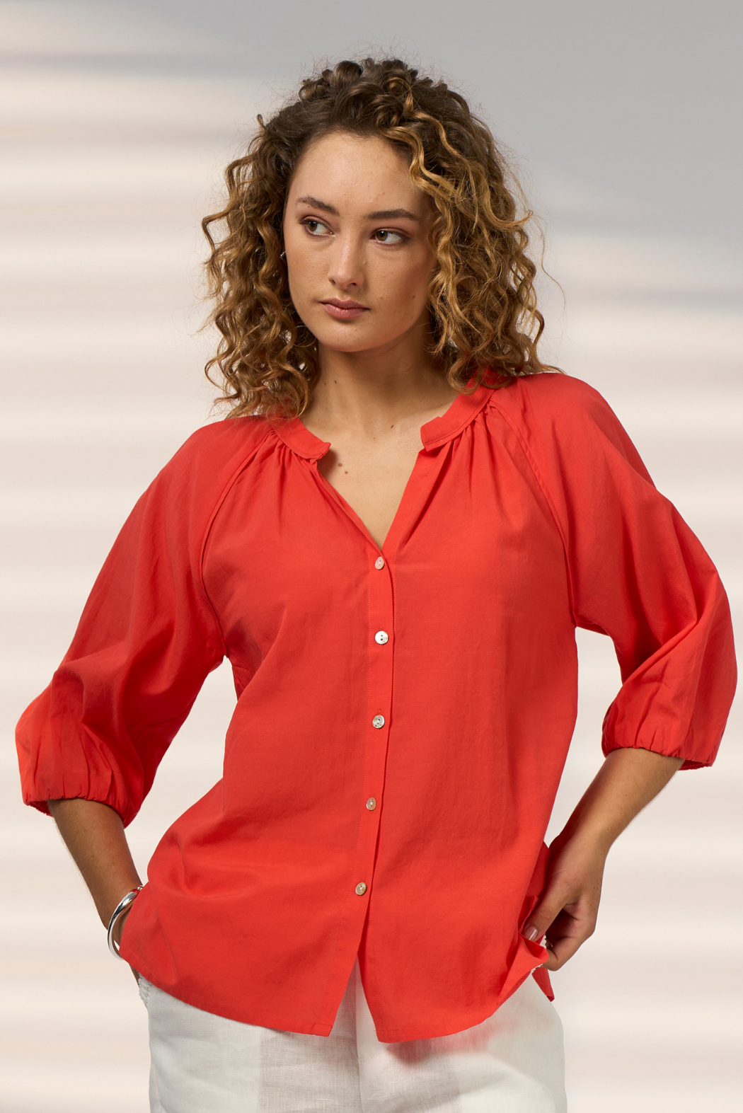 Madly Sweetly Drift Blouse Blood Orange