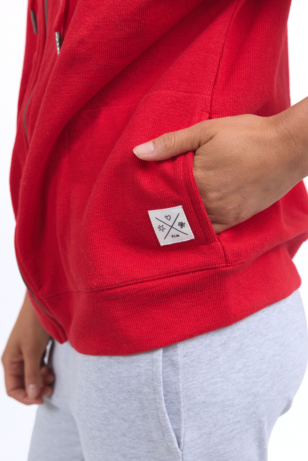 Elm Beachy Zip Hoodie Poppy