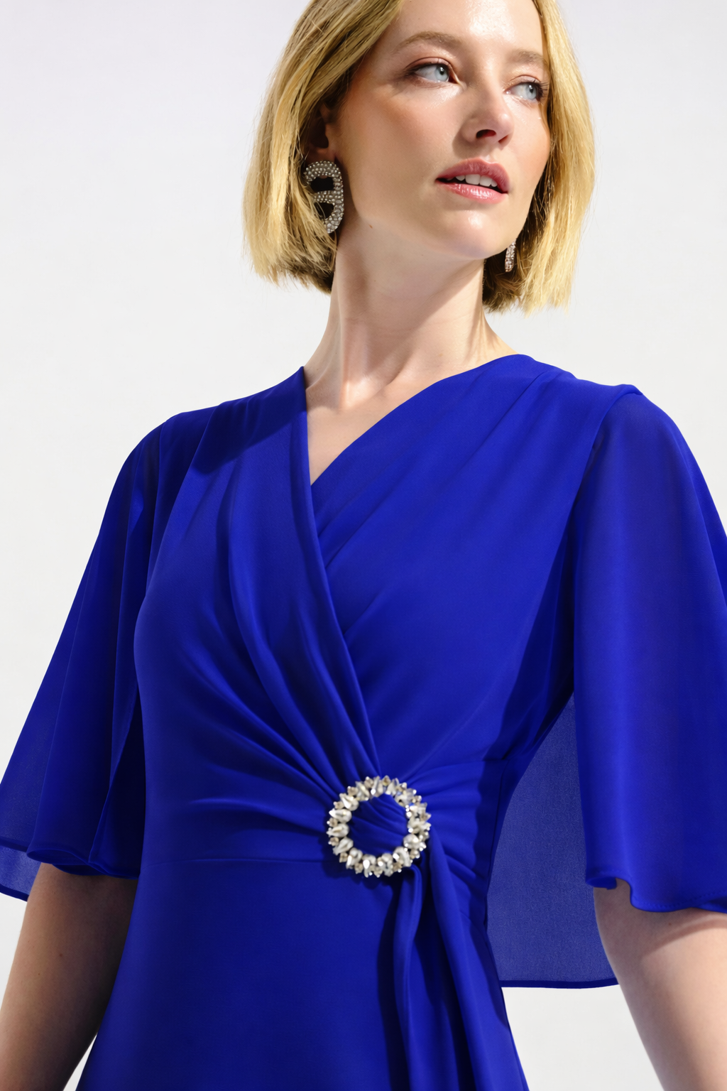 Joseph Ribkoff Silk Knit Wrap Dress - Royal Sapphire