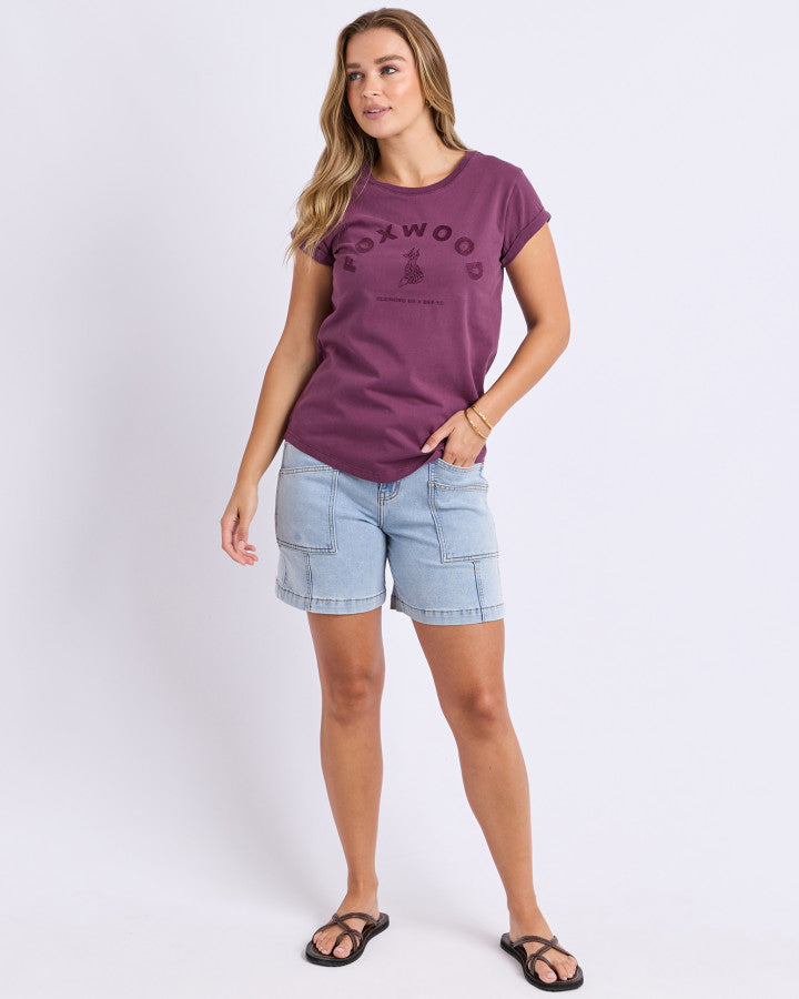 Foxwood Effortless Tee - Plum