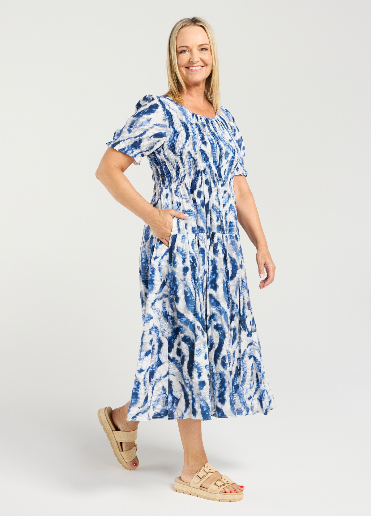 Seduce Fallon Dress Blue Mist