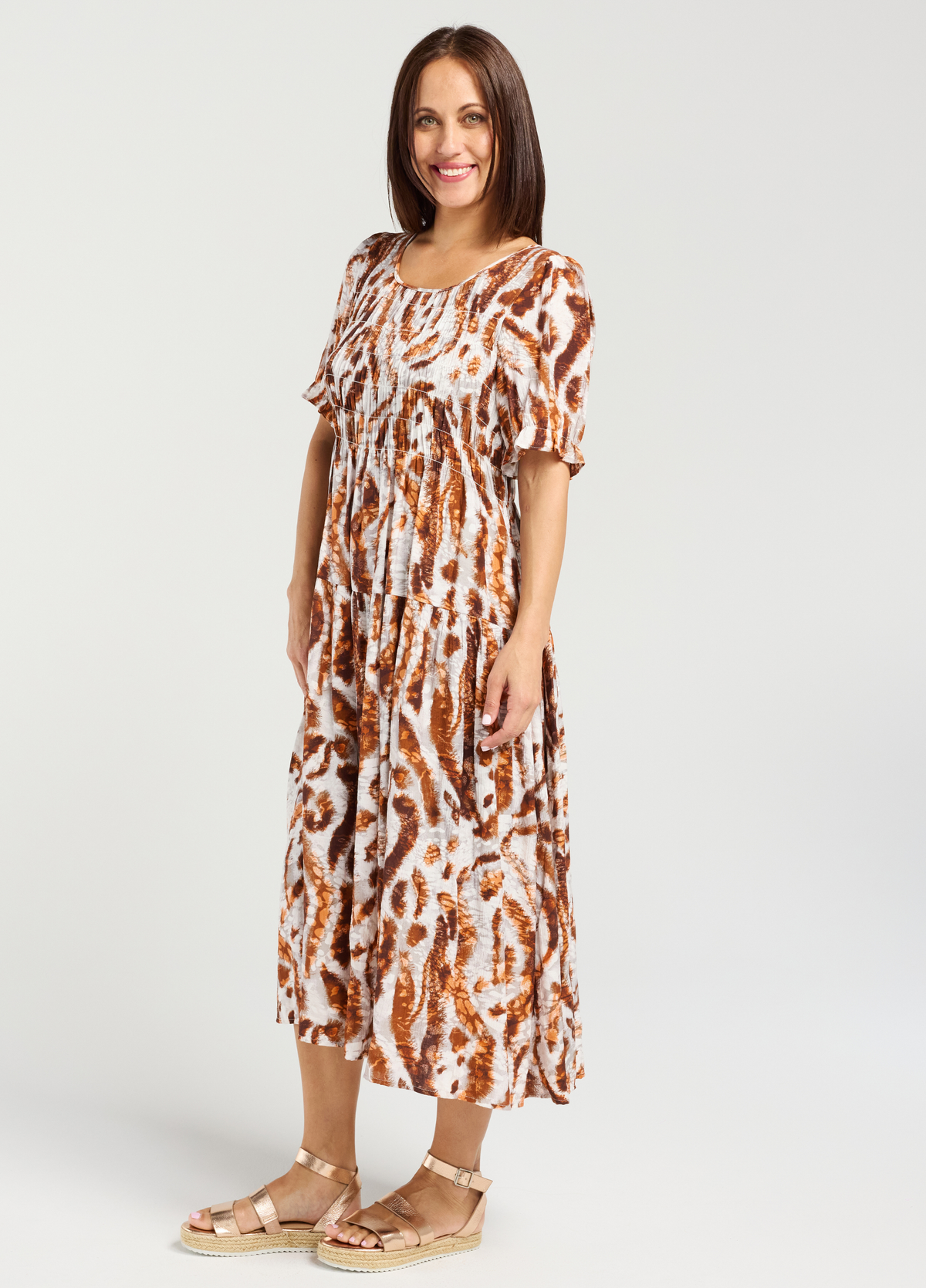 Seduce Fallon Dress Bronze Mist