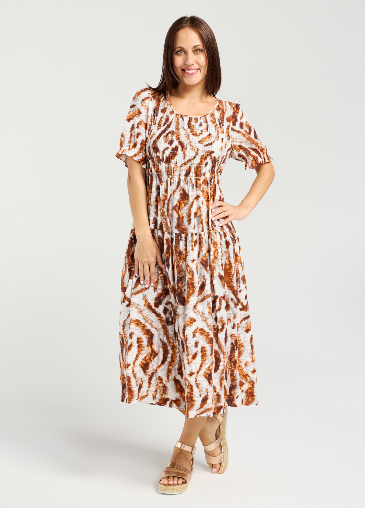 Seduce Fallon Dress Bronze Mist