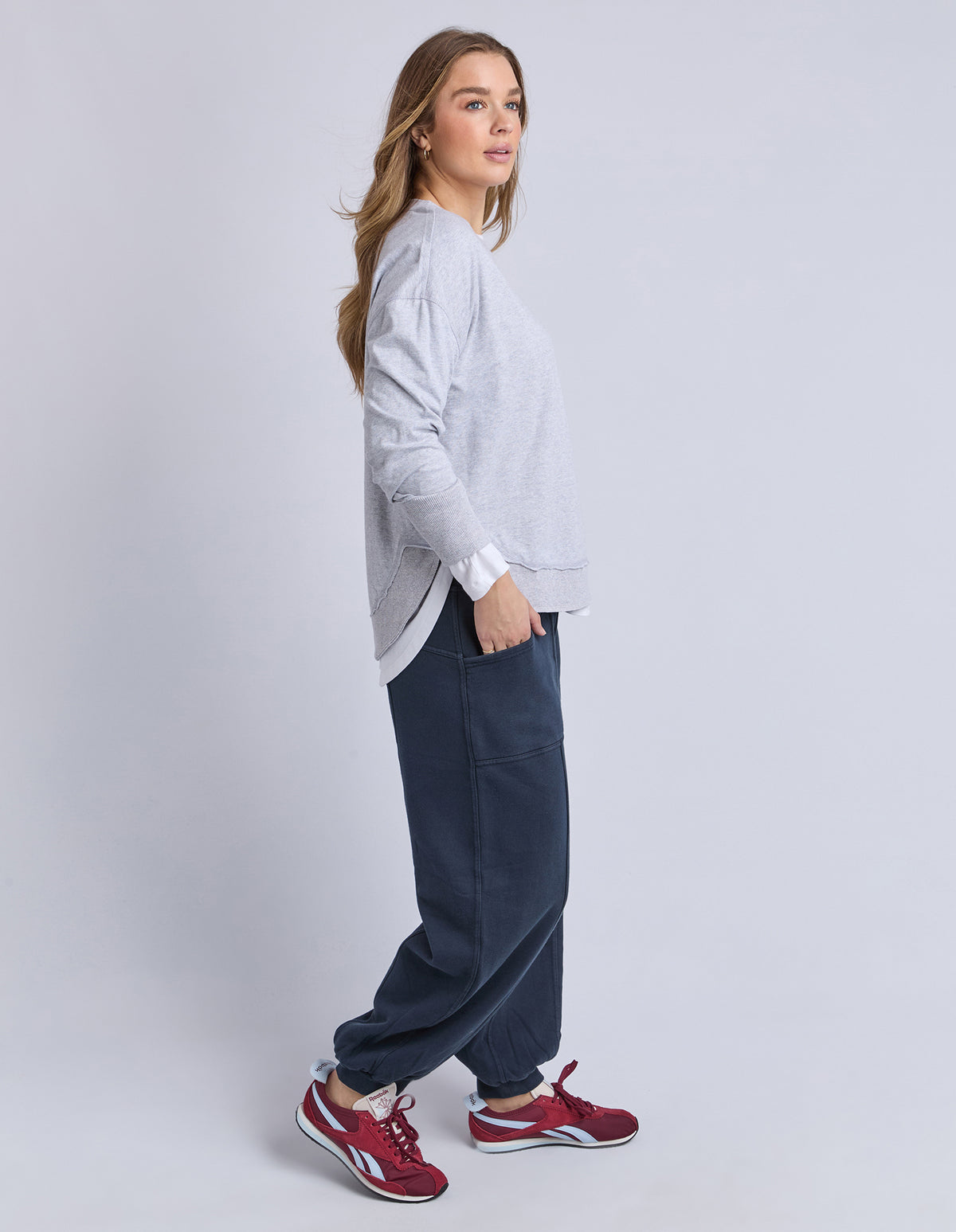 Foxwood Farrah L/S Top Grey Marle