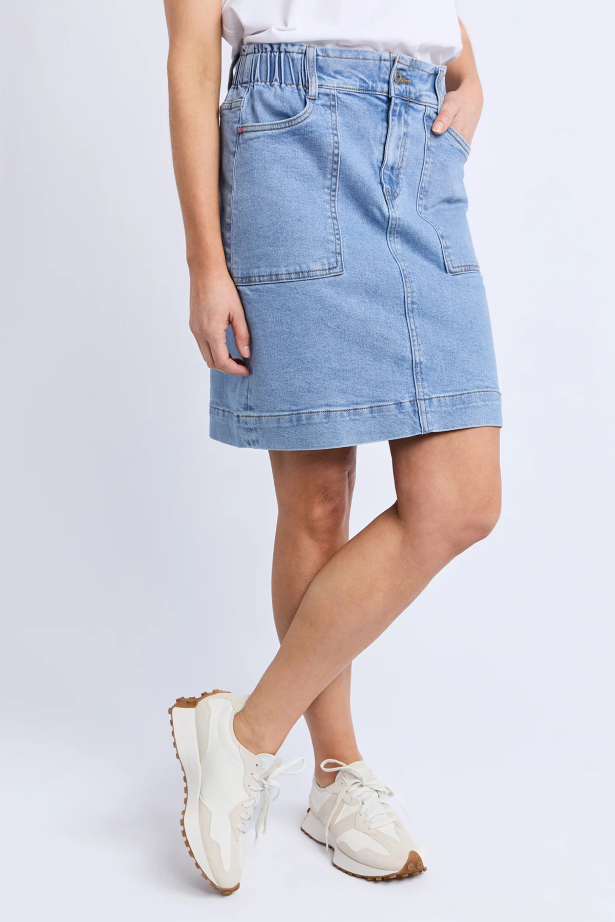 Elm Atlas Denim Skirt Blue