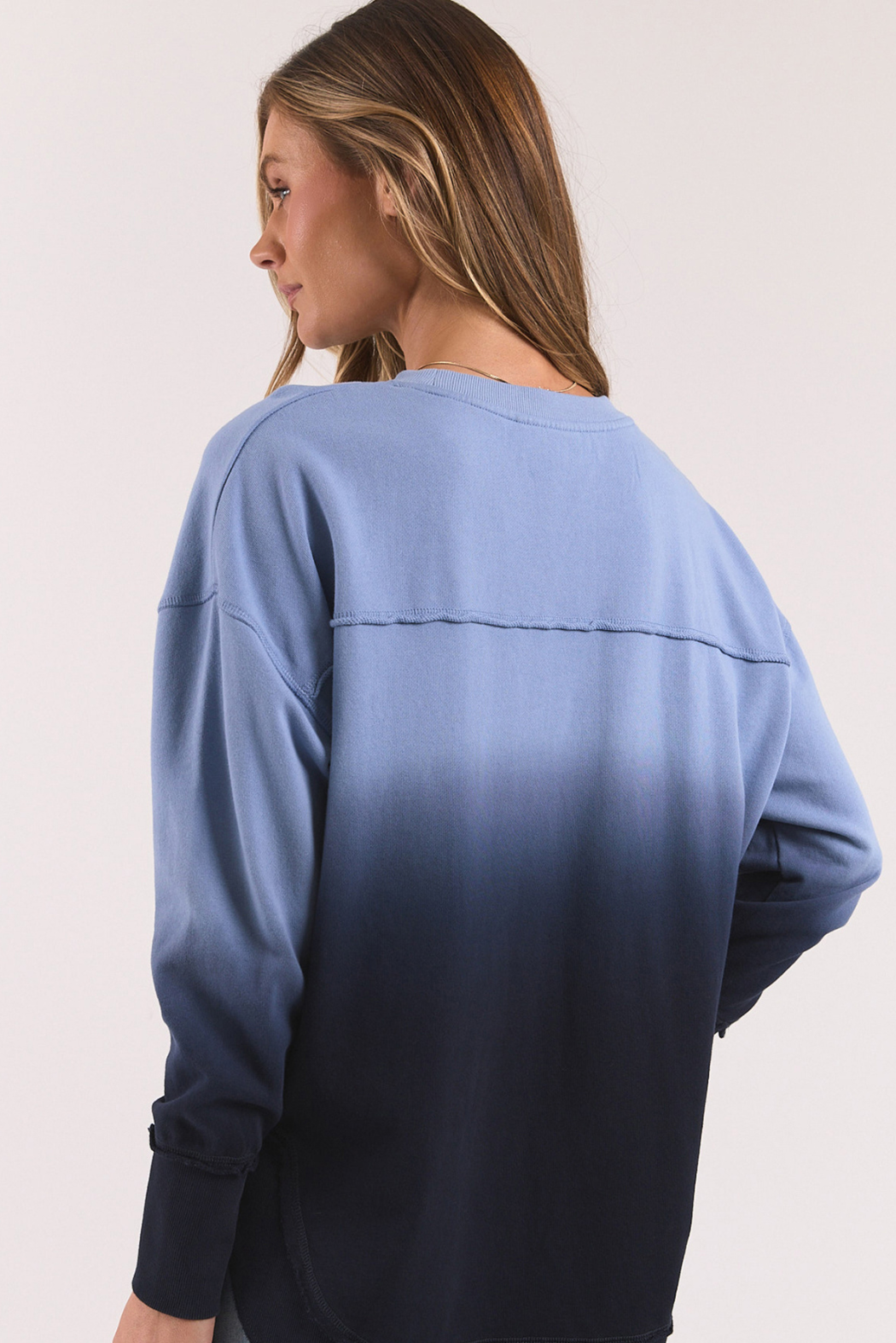 Foxwood Simplified Dip-Dye Crew Blue Ombre