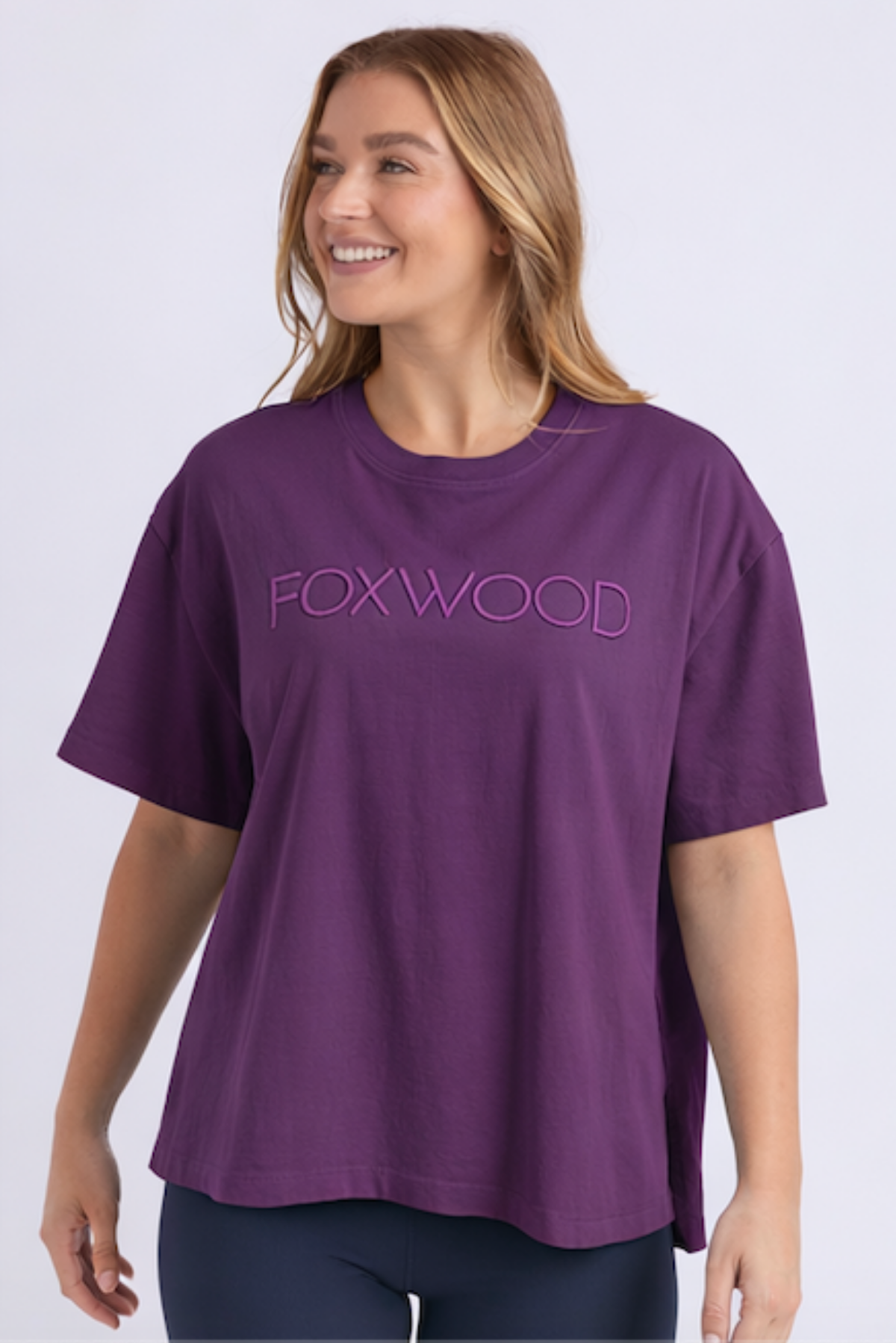 Foxwood Simplified Tee Plum