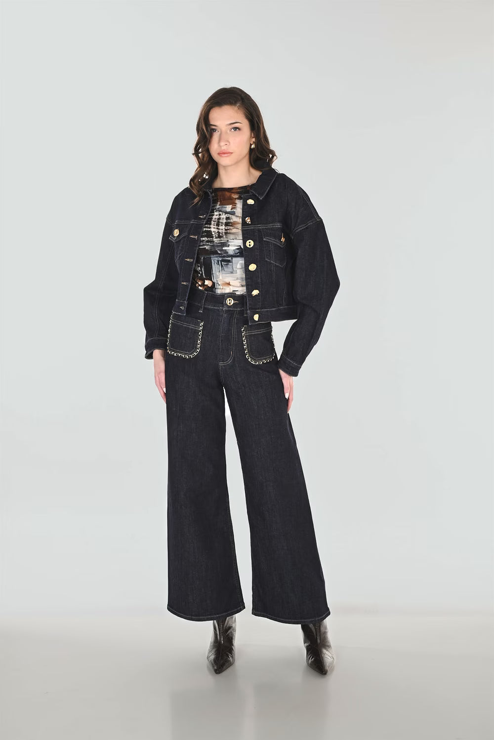Frank Lyman Woven Denim Pant