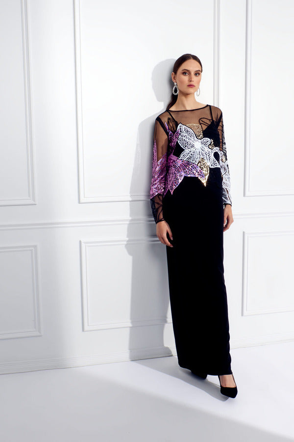 Frank Lyman Maxi Dress - Black – ROSSELLINI + SHINE