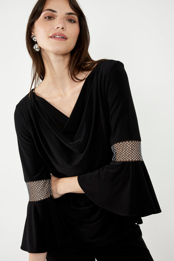 Frank Lyman Knit Top - Black