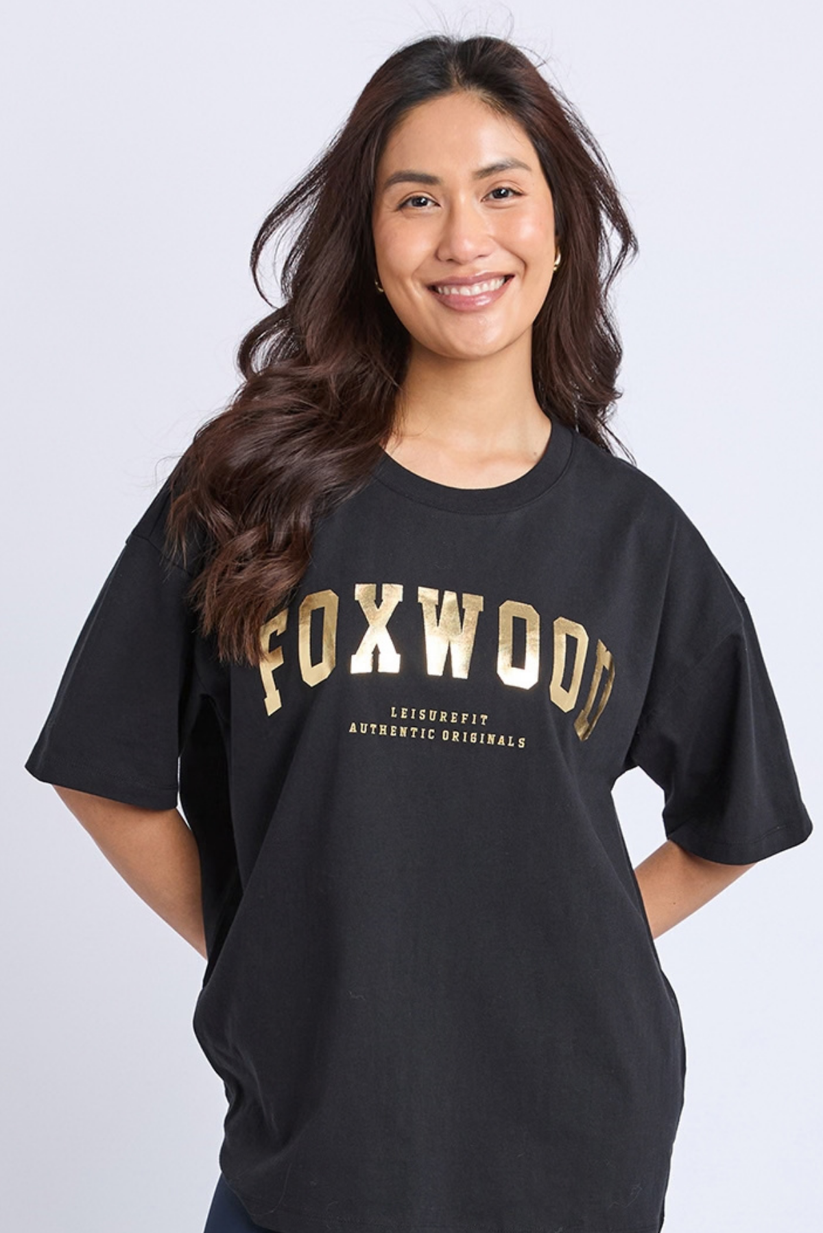 Foxwood Interval Metallic Tee Black Gold
