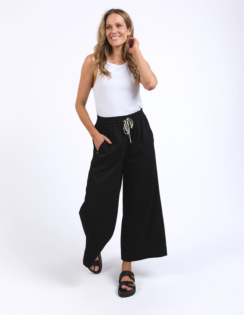 ELM Greta Wide Leg Pant-Black