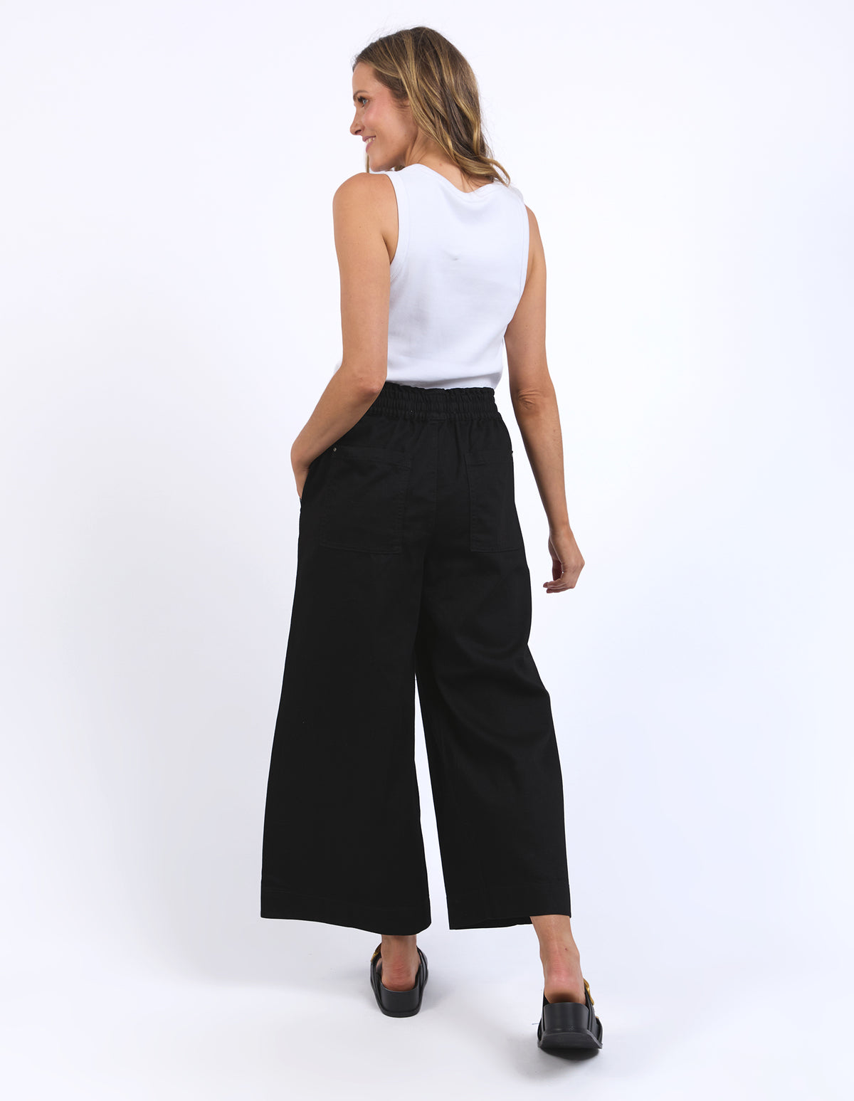 ELM Greta Wide Leg Pant-Black